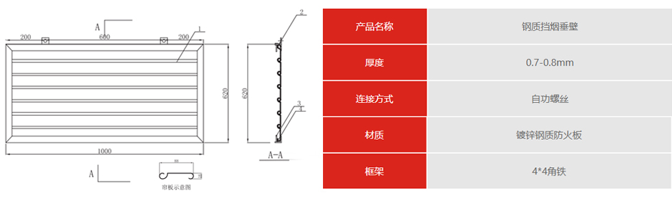 钢质挡烟垂壁参数