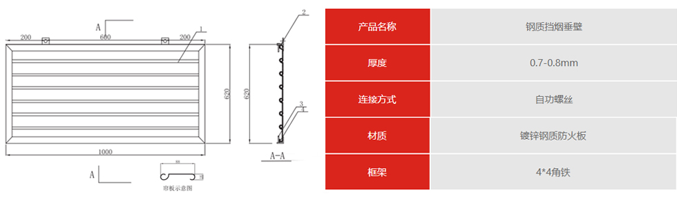 钢质挡烟垂壁参数